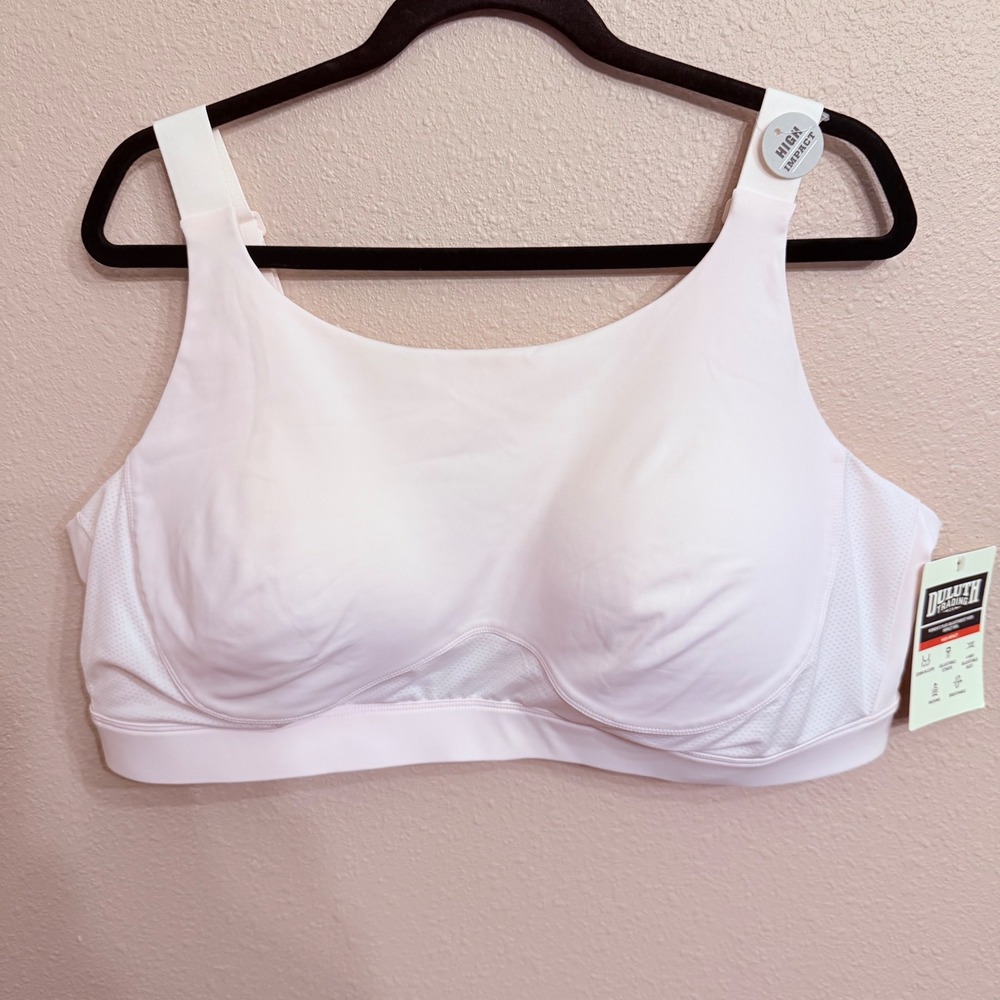 Duluth Trading Co Women Plus Adjustabust High Impact Bra Pink 24W 60446